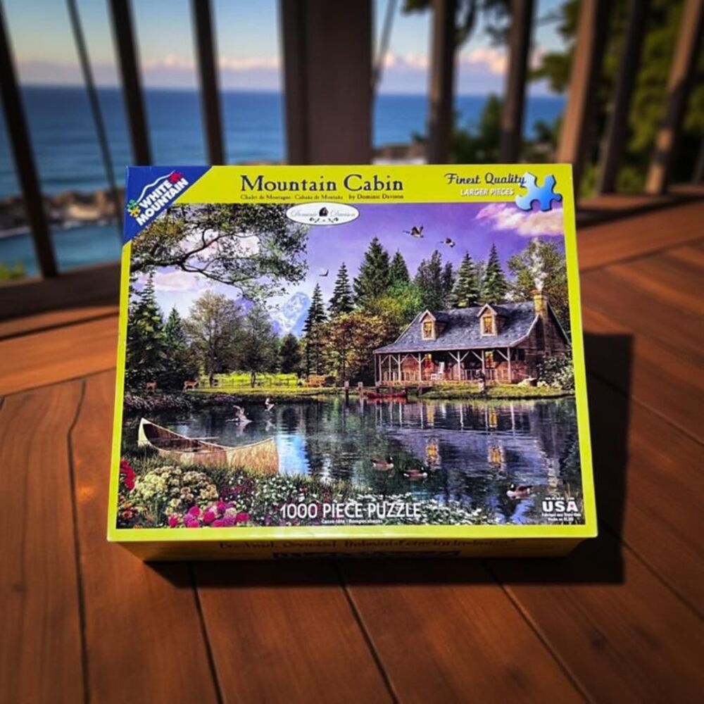 White Mountain Mountain Cabin - 1000 PC Puzzle Complete